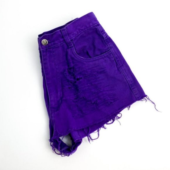 Cut Off Jean Shorts High Waisted Shorts - Picture 6 of 6